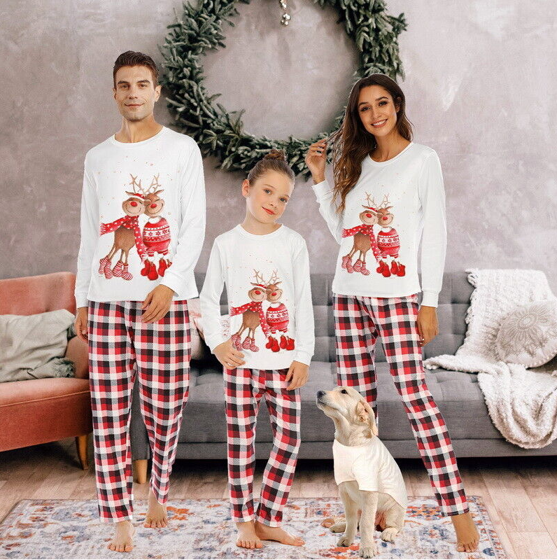 Christmas Pajamas Xmas Elk Printed Parent-child Family Matching Homewear