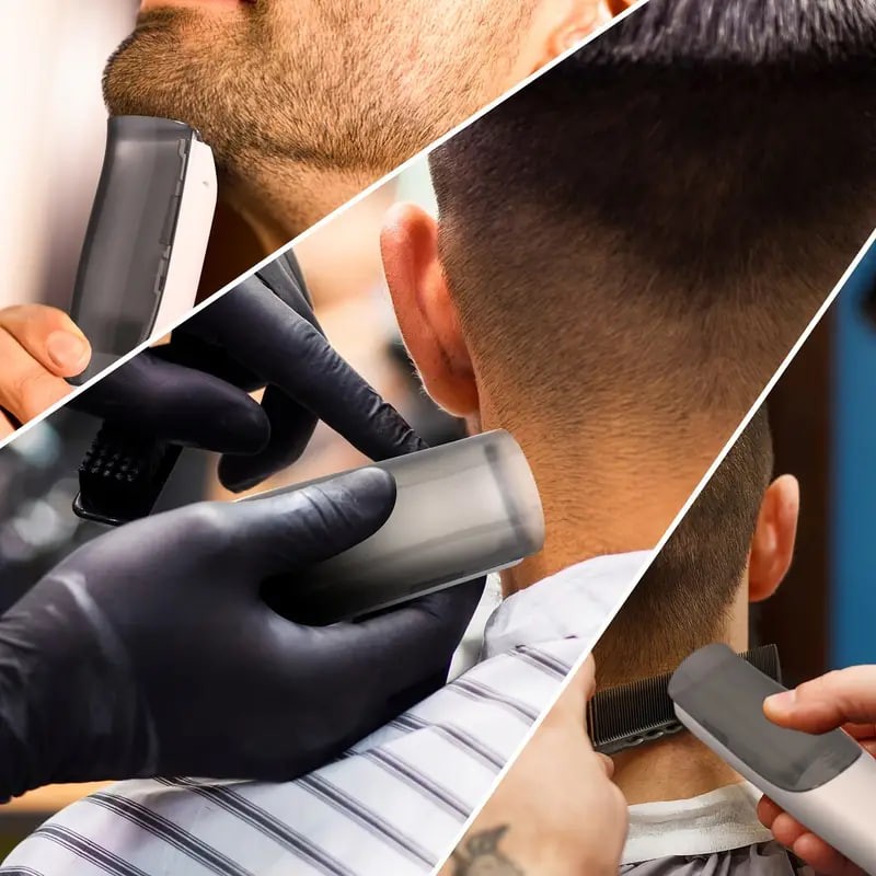 Hair Trimmer For Men, Rechargeable Hair Clippers, Vacuum Beard Trimmer, Vacuum Home Haircut Kit, Cordless Barber Grooming Sets, Waterproof Body Trimmer With Removable Hair Chamber And Dual Motor Power